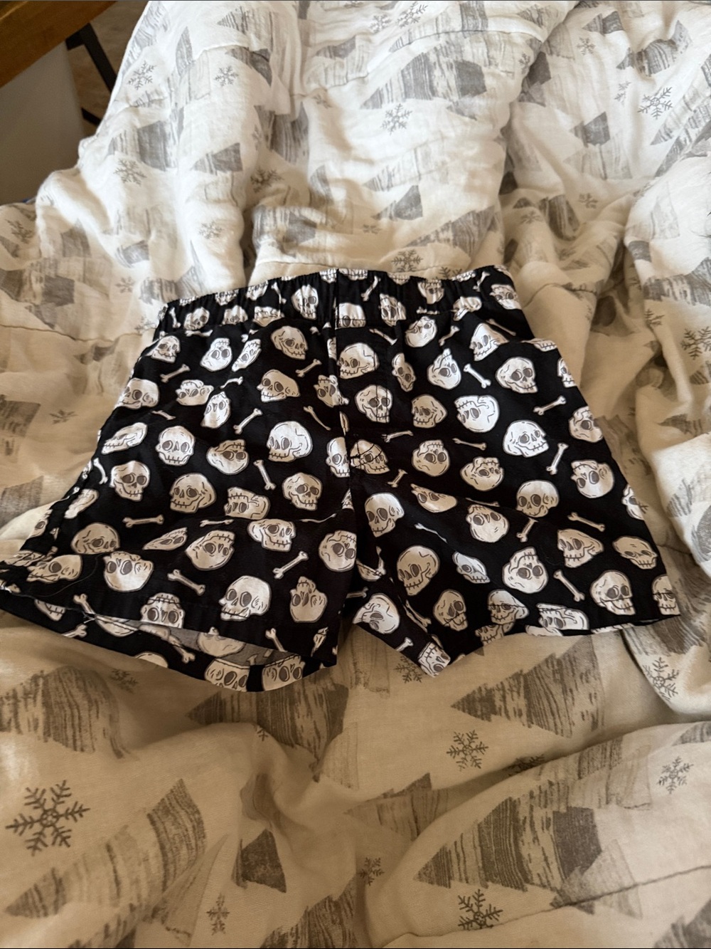 Old Navy Black Skull-Print Kids Shorts